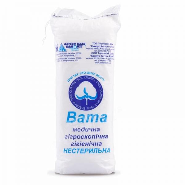 Вата медицинская нестерильная 100г зигзаг